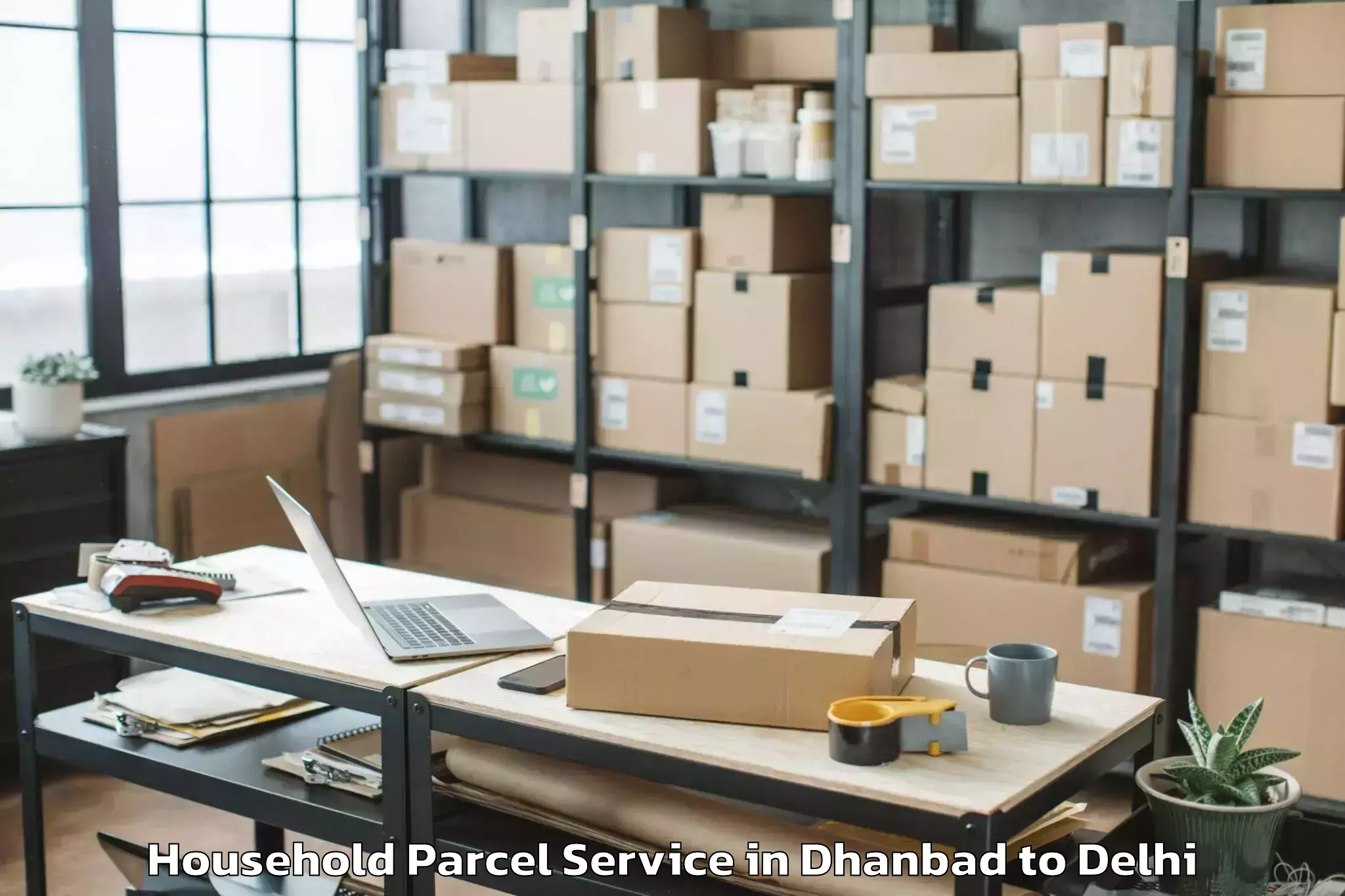 Book Dhanbad to V3s East Centre Mall Household Parcel Online